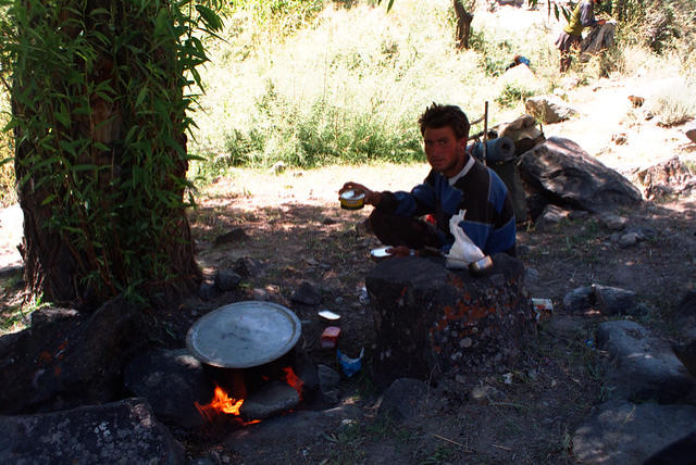 Mirzadad cooking our lunch.
