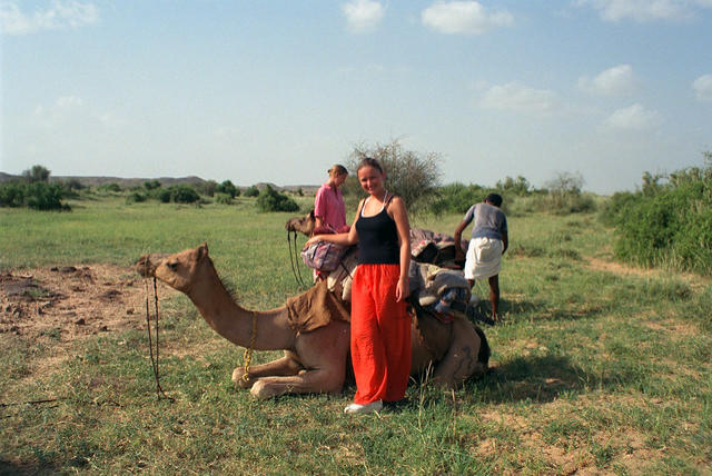 Sam and her camel, Thar Desert, Jaisalmer.