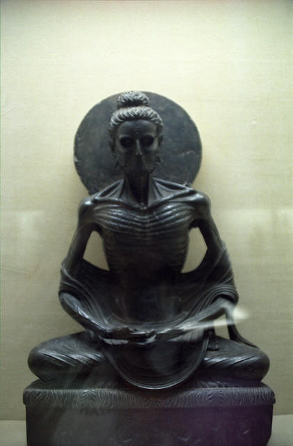 Statue of the fasting Buddha, Lahore Museum, Lahore.