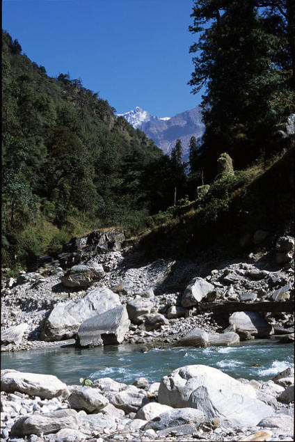 Nanda Kot at the head of the valley.