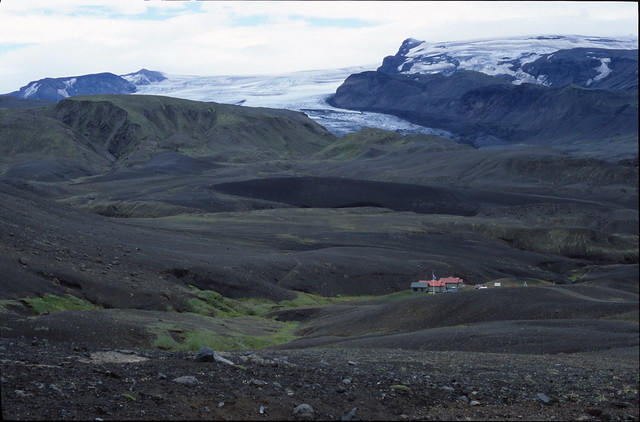 Approaching Botnar hut, Iceland.