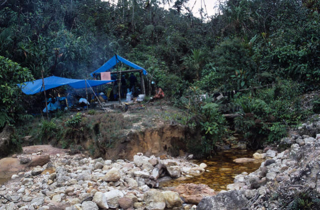 The base camp on Pico da Neblina, Brazil.