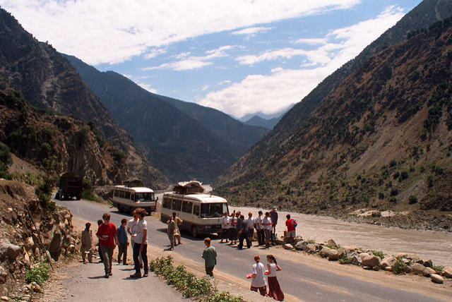 Our group at the PTDC motel Chilas, on the Karakoram Highway
