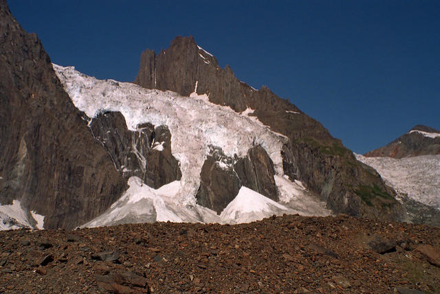 Crags and glaciers near Phakor Pass, Naltar Valley